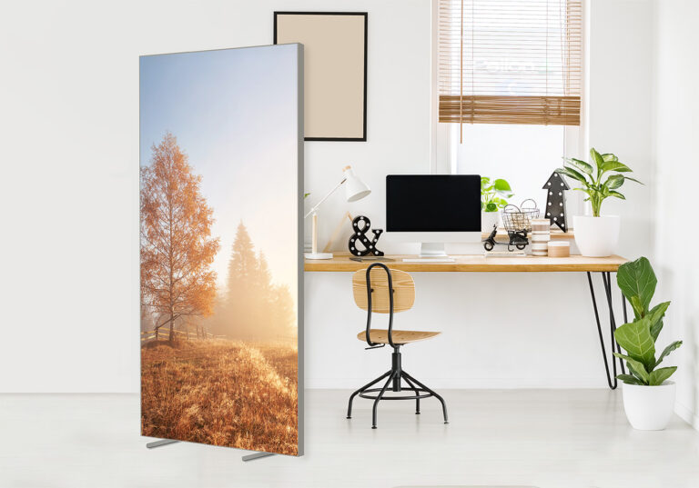 Sichtschutz Trennwand Herbstlandschaft