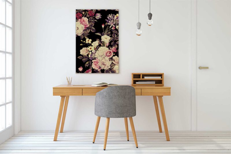 Akustikbild Buero Vintage Flora