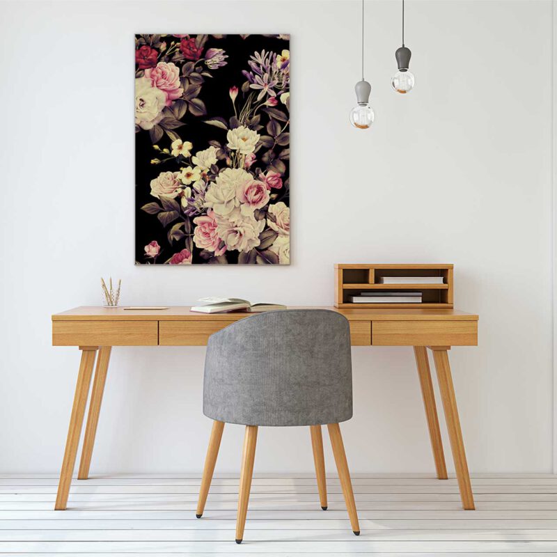 Akustikbild Buero Vintage Flora