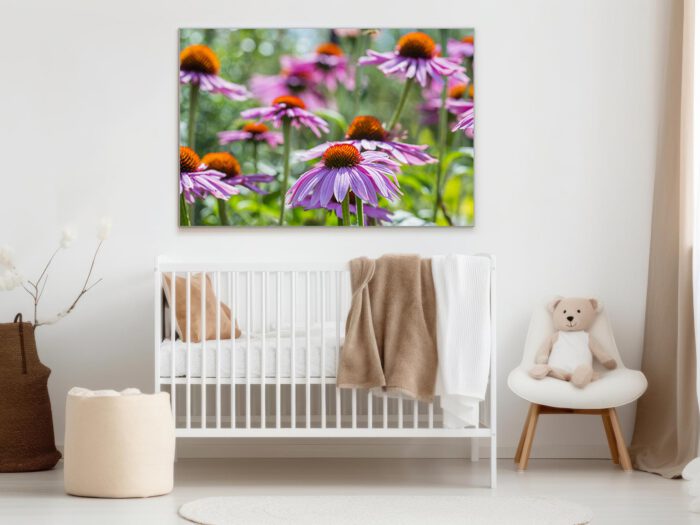 Akustikbild_KInderzimmer_Lila_Blumen Akustikbild KInderzimmer Lila Blumen