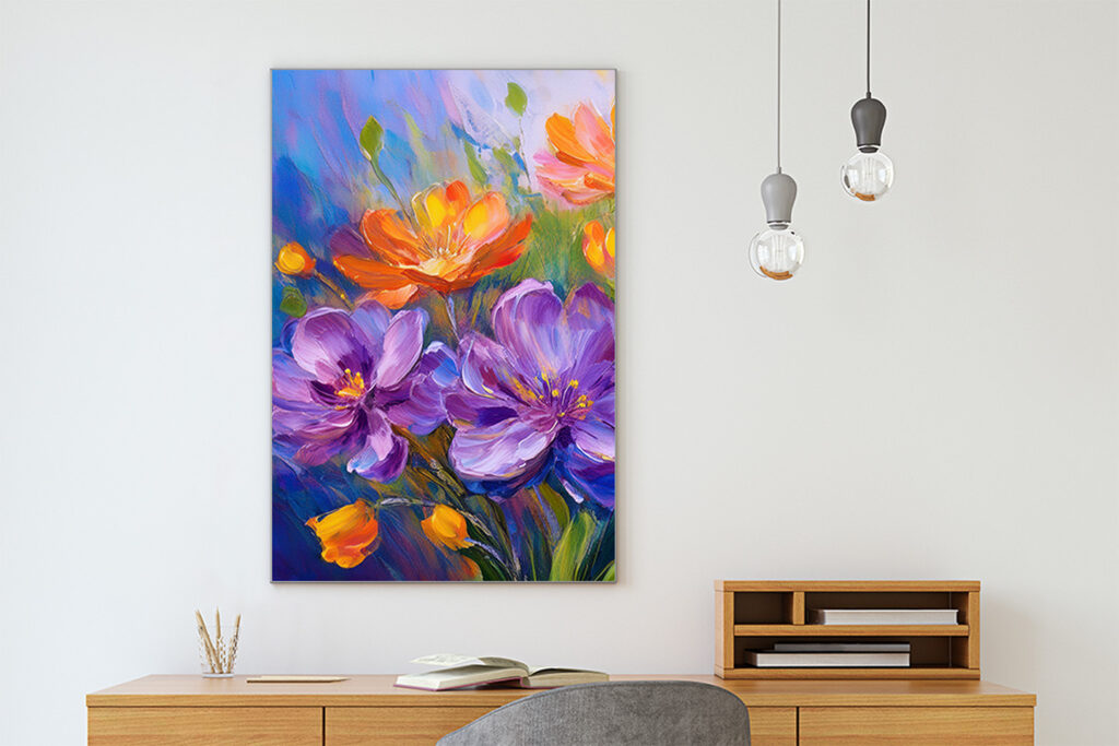 Akustikbild_Acryl_Blumen