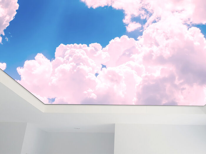 Lichtdecke rosa Wolken