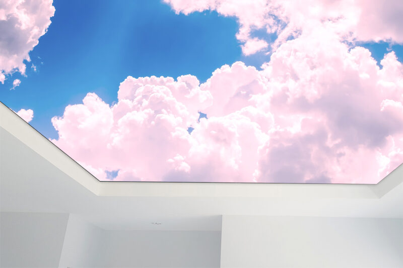 Lichtdecke rosa Wolken