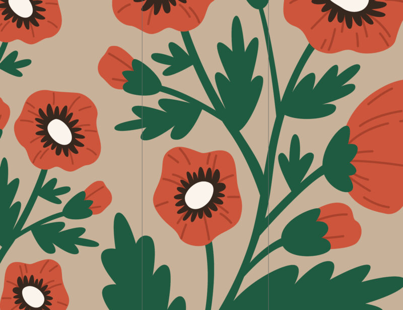Tapete Mohnblume