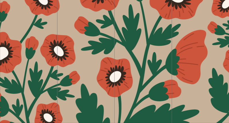 Tapete Mohnblume