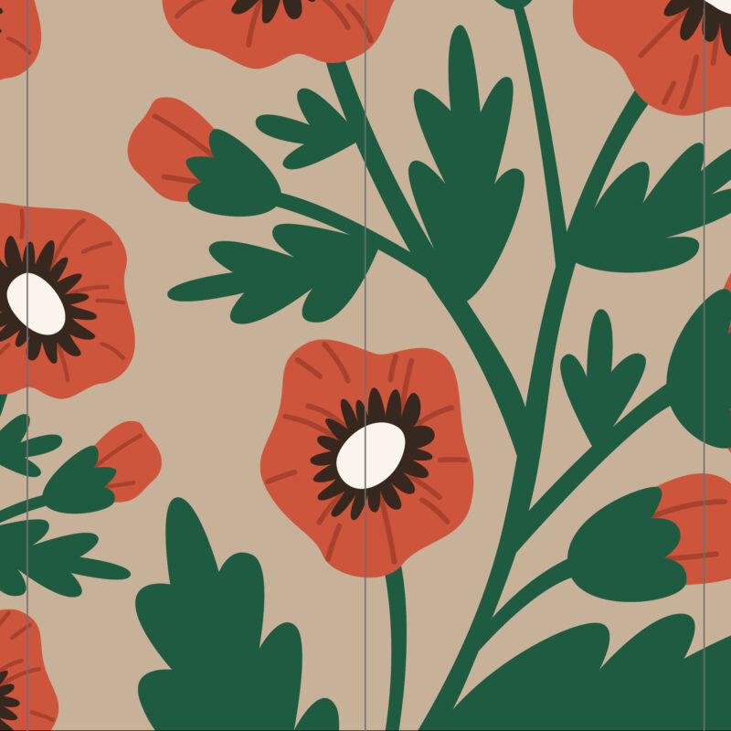 Tapete Mohnblume