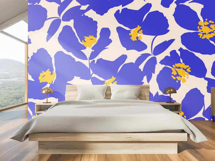 Tapete Schlafzimmer modern flowers