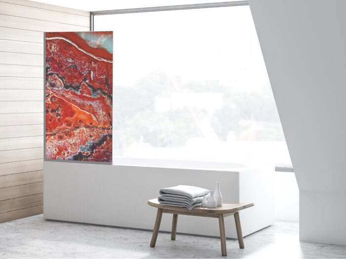 Badezimmerglas red stone 80x140