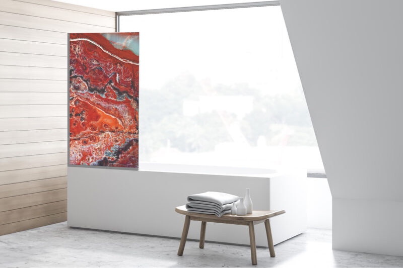 Badezimmerglas red stone 80x140