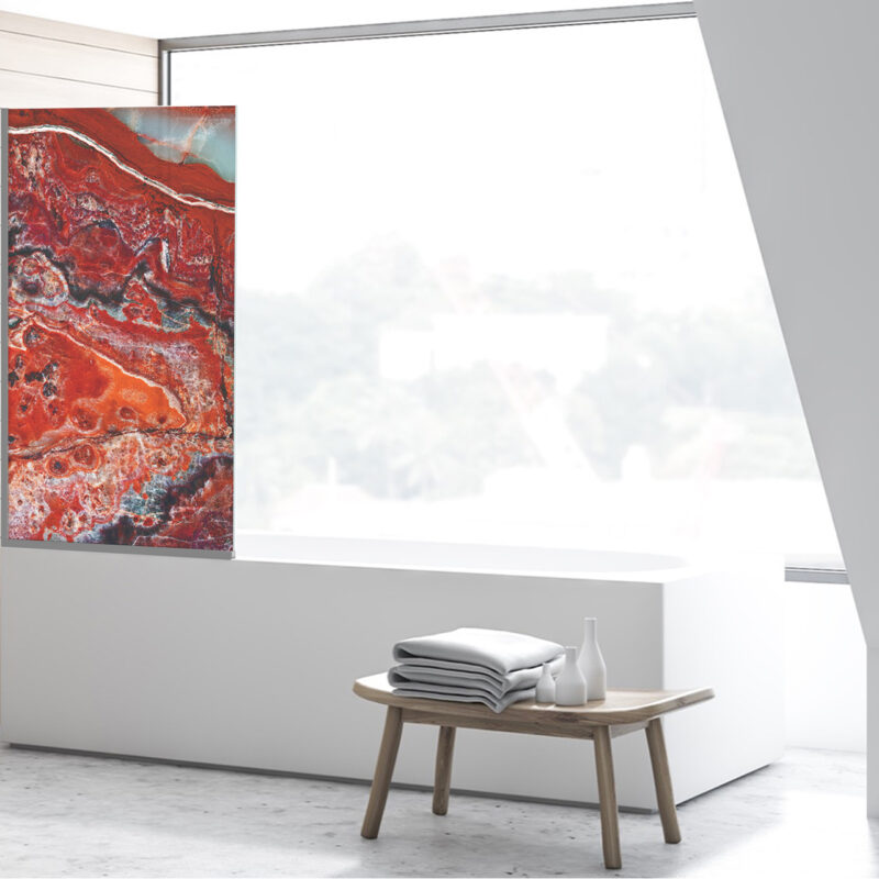 Badezimmerglas red stone 80x140