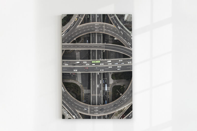 Glasbild_Autobahn