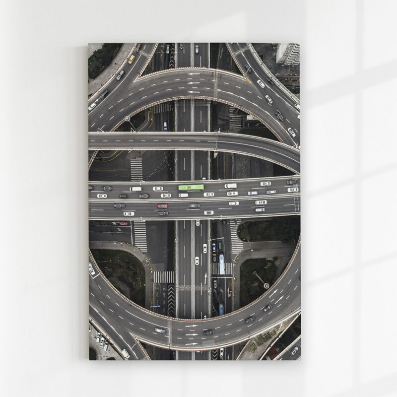 Glasbild_Autobahn