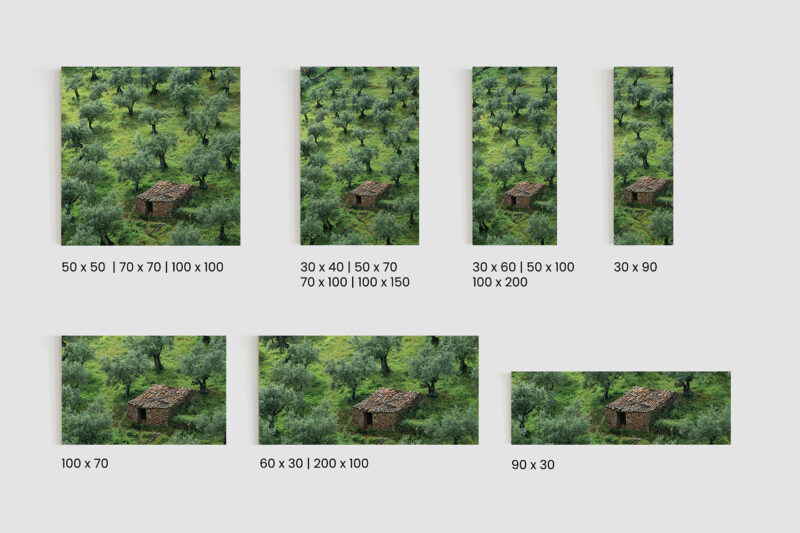 Glasbild_Toskana_Größen