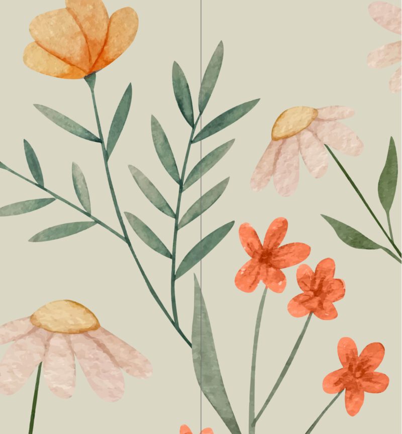 Kindertapete_250x270_Bahnen_Blumen_Wasserfarben