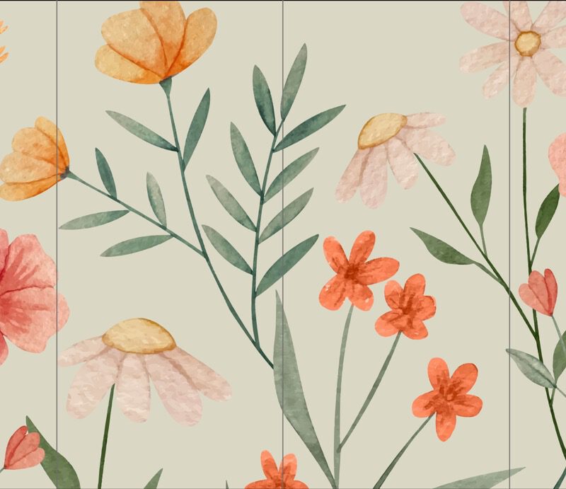 Kindertapete_500x270_Bahnen_Blumen_Wasserfarben