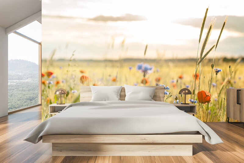 Tapete_Schlafzimmer_Blumenfeld