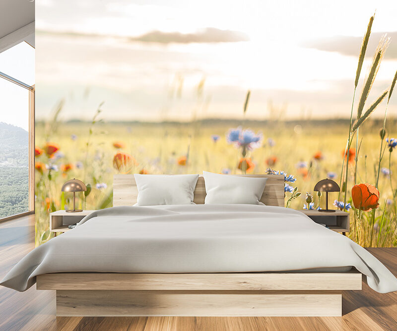 Tapete_Schlafzimmer_Blumenfeld