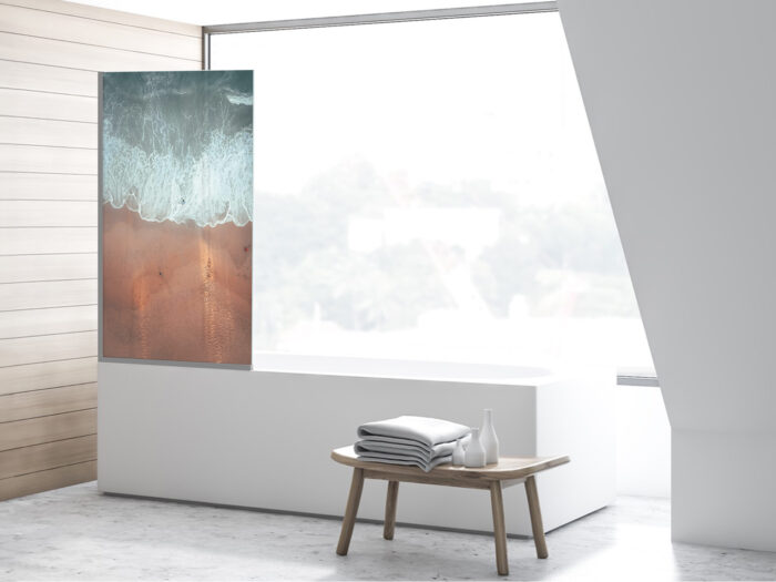 Badezimmerglas_Meeresrausch_80x140 Duschtrennwand für Badewannen Meeresrausch