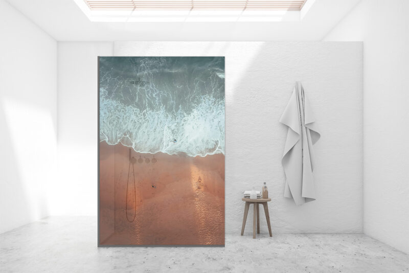 Duschtrennwand für Walk-in Duschen Meeresrausch