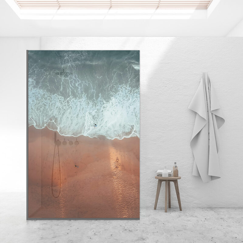 Duschtrennwand für Walk-in Duschen Meeresrausch