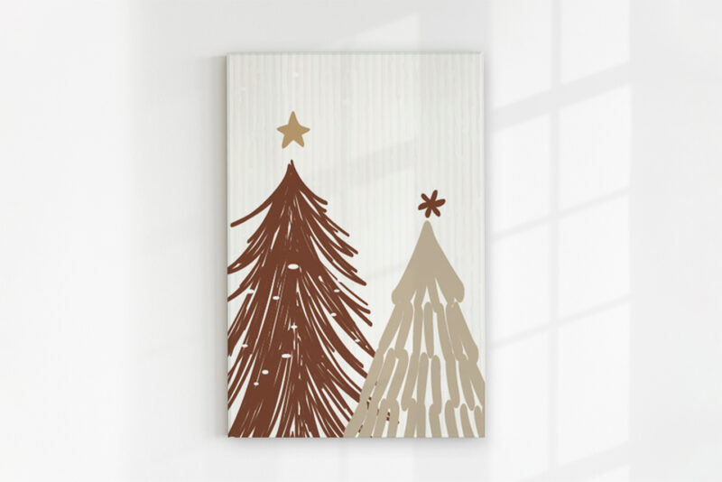 Glasbild Christmastrees