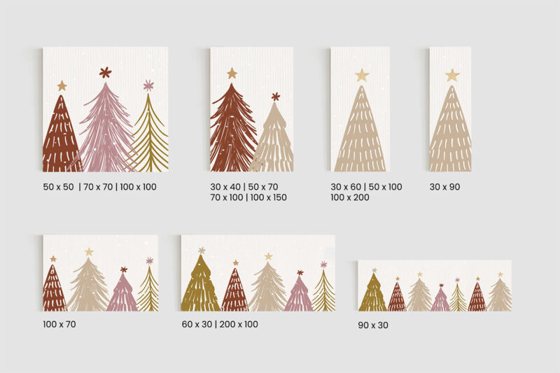 Glasbild Christmastrees