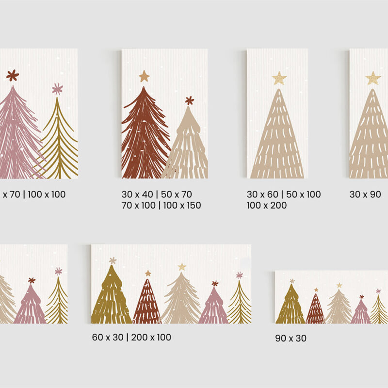 Glasbild Christmastrees