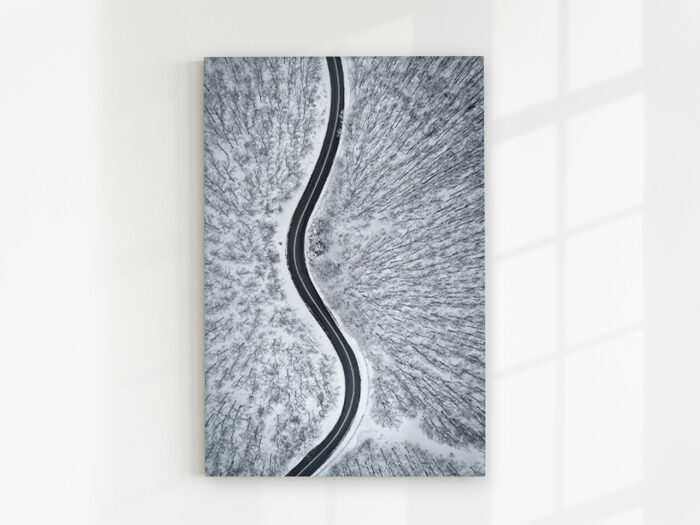 Glasbild_Winterstraße Glasbild Winterstraße