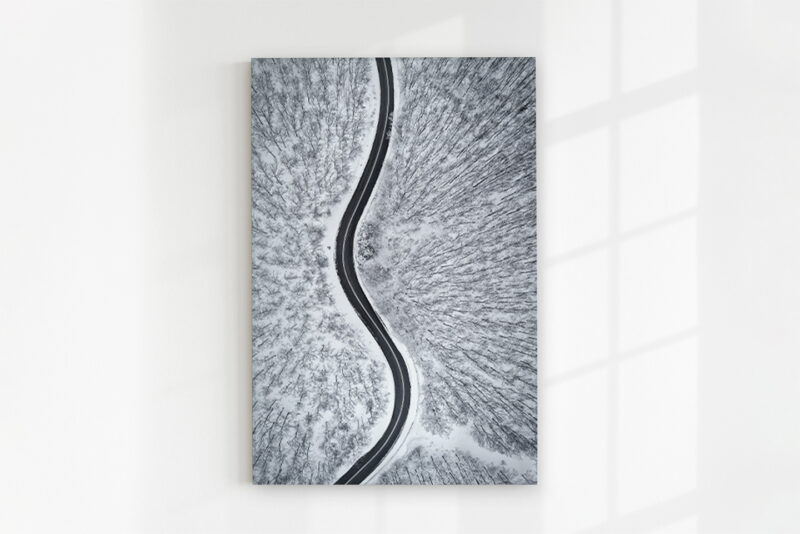 Glasbild_Winterstraße Glasbild Winterstraße