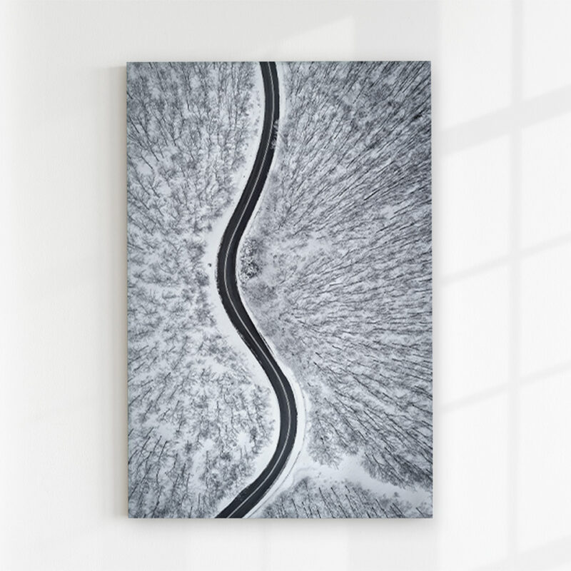 Glasbild_Winterstraße Glasbild Winterstraße