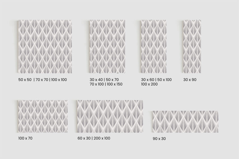 Glasbild geometric flowers