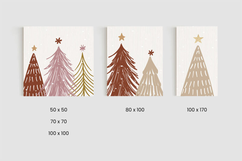 Größen_Metallbild_Christmastrees Metallbild Christmastree