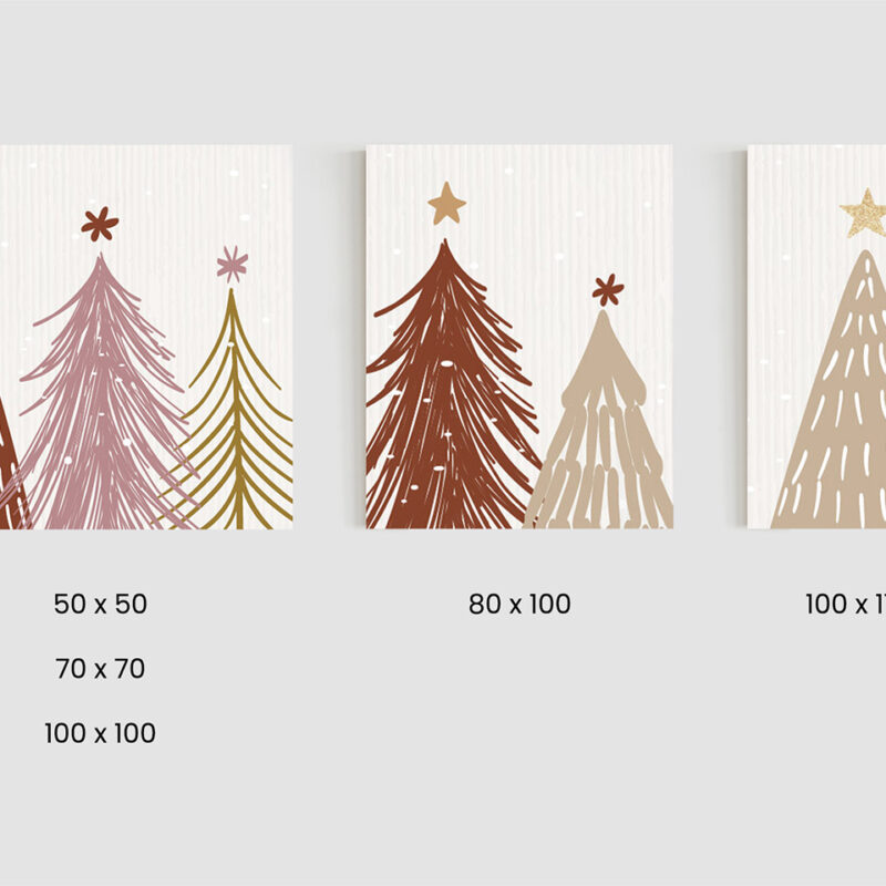 Größen_Metallbild_Christmastrees Metallbild Christmastree