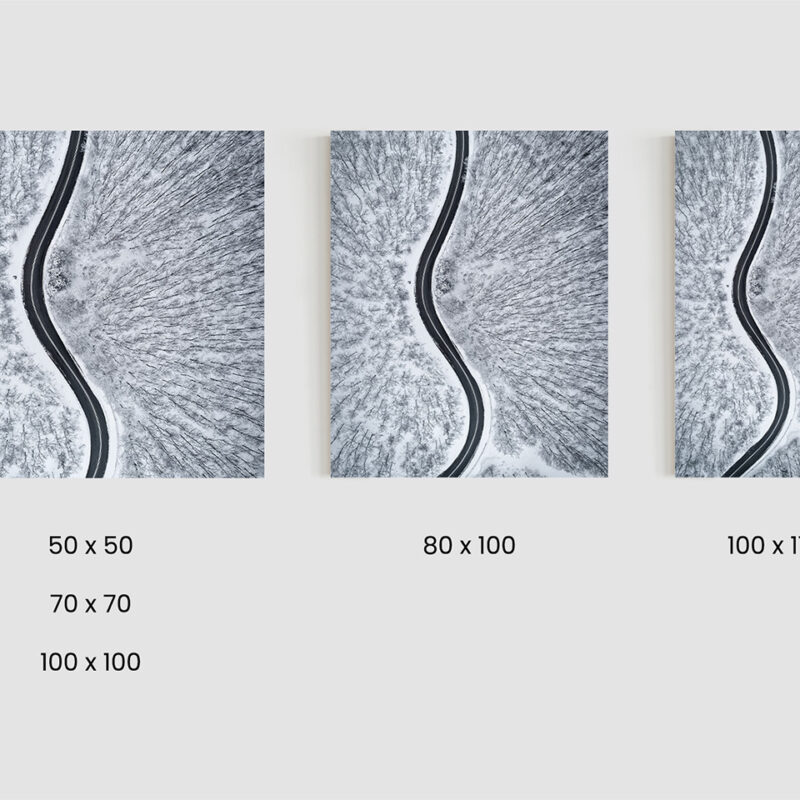 Größen_Metallbild_Winterstraße Metallbild Winterstraße