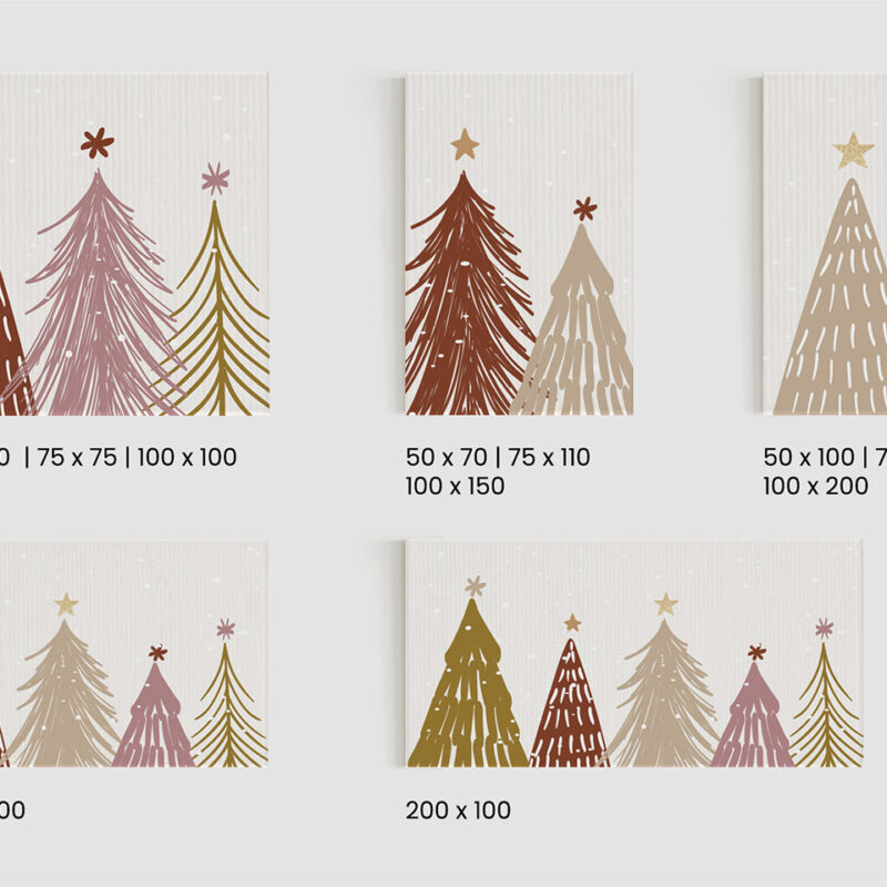 Keilrahmenbild_Christmastrees_Größen Keilrahmenbild Christmastrees