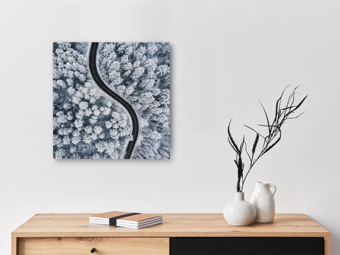 Keilrahmenbild_Straße-im-Winter Keilrahmenbild Straße im Winter