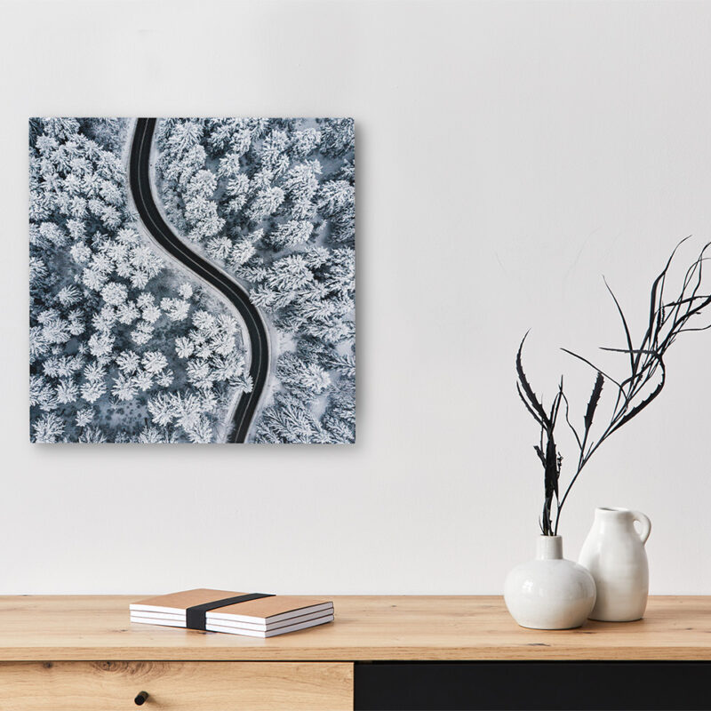 Keilrahmenbild_Straße-im-Winter Keilrahmenbild Straße im Winter