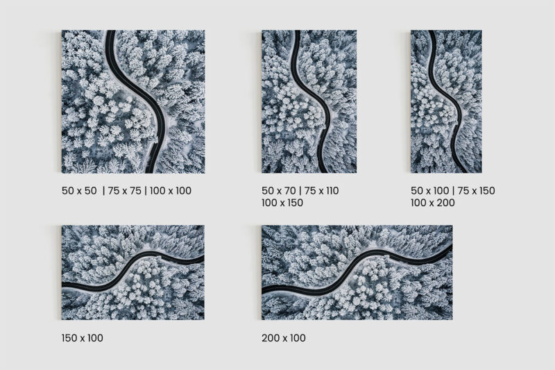 Keilrahmenbild_Straße-im-Winter_Größen Keilrahmenbild Straße im Winter