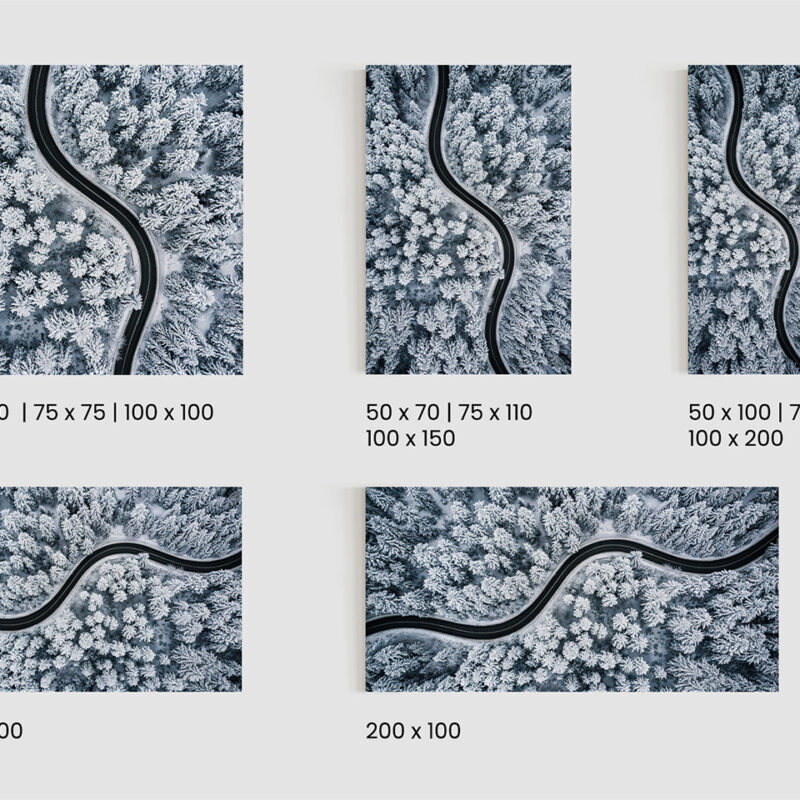 Keilrahmenbild_Straße-im-Winter_Größen Keilrahmenbild Straße im Winter