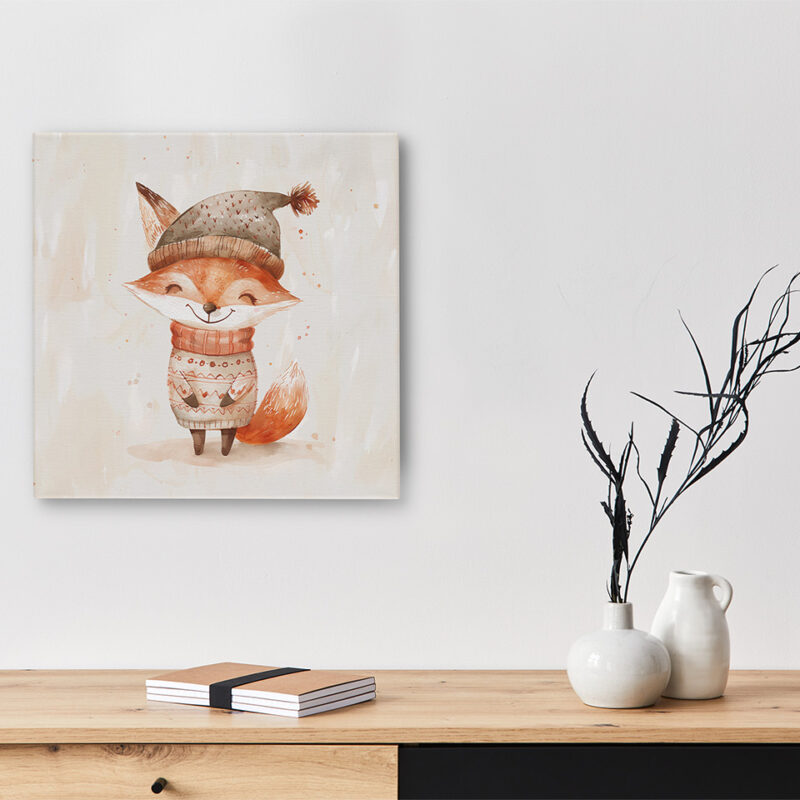 Keilrahmenbild_Weihnachtsfuchs Keilrahmenbild Weihnachtstiere