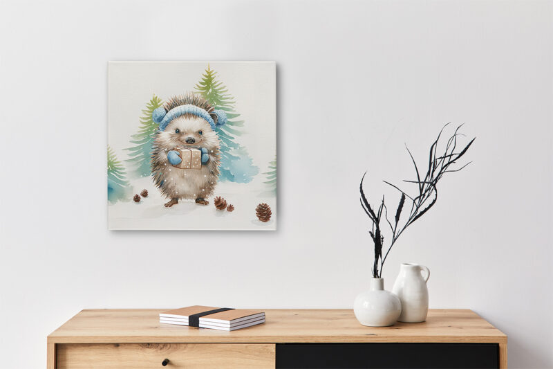 Keilrahmenbild_Weihnachtsigel Keilrahmenbild Weihnachtstiere