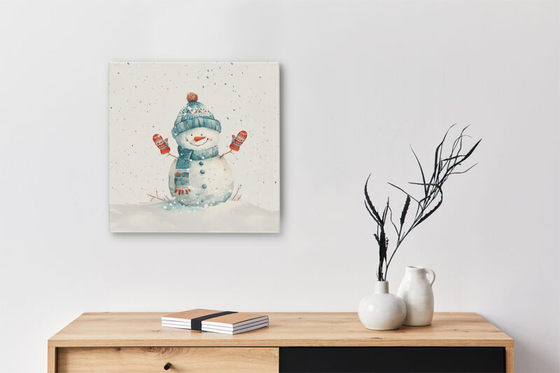 Keilrahmenbild_Weihnachtsschneemann Keilrahmenbild Weihnachtstiere