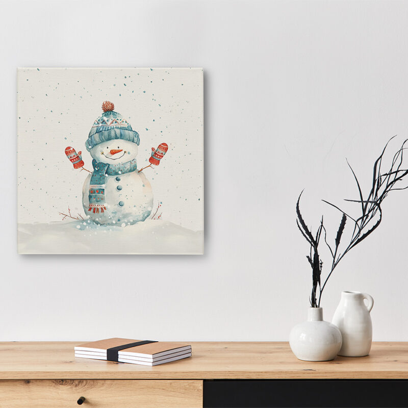 Keilrahmenbild_Weihnachtsschneemann Keilrahmenbild Weihnachtstiere