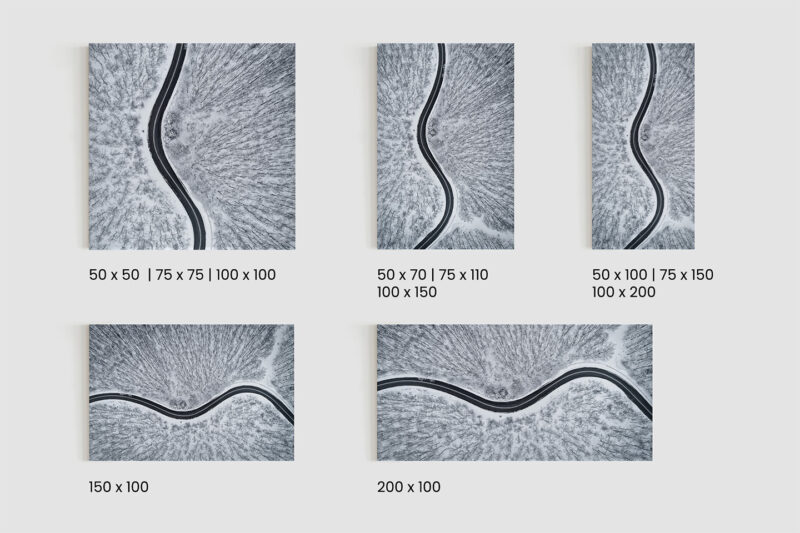 Keilrahmenbild_Winterstraße_Größen Keilrahmenbild Winterstraße