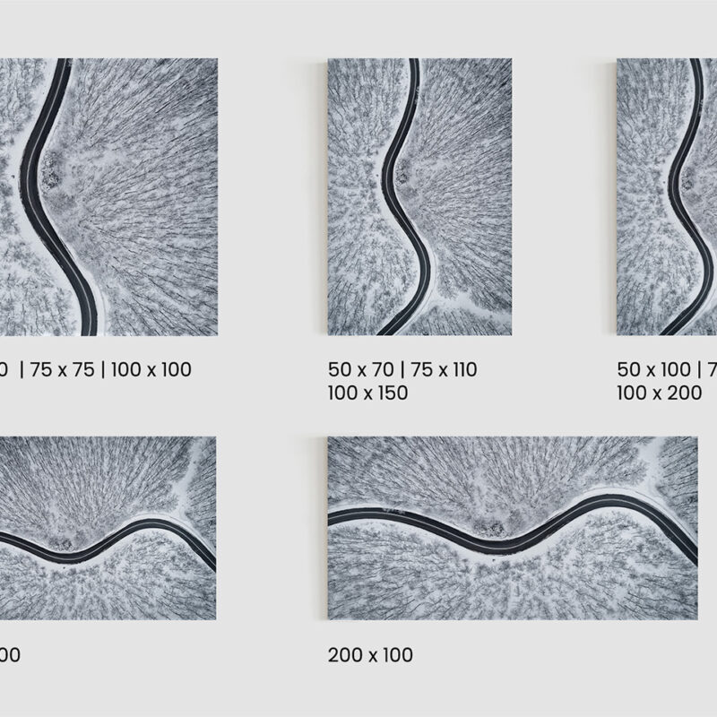 Keilrahmenbild_Winterstraße_Größen Keilrahmenbild Winterstraße