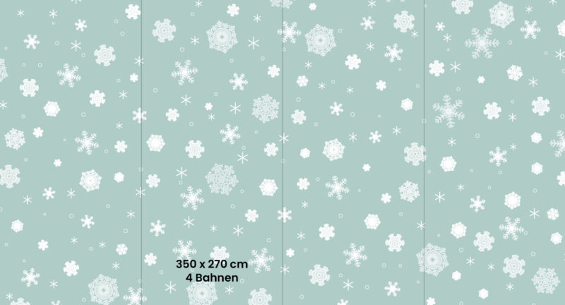 Kindertapete_500x270_Bahnen_Schneeflocken Kindertapete Schneeflocken