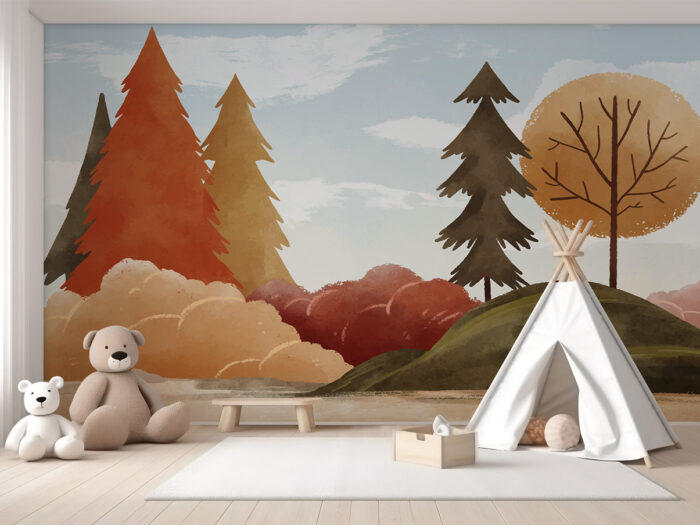 Kindertapete bunter Wald