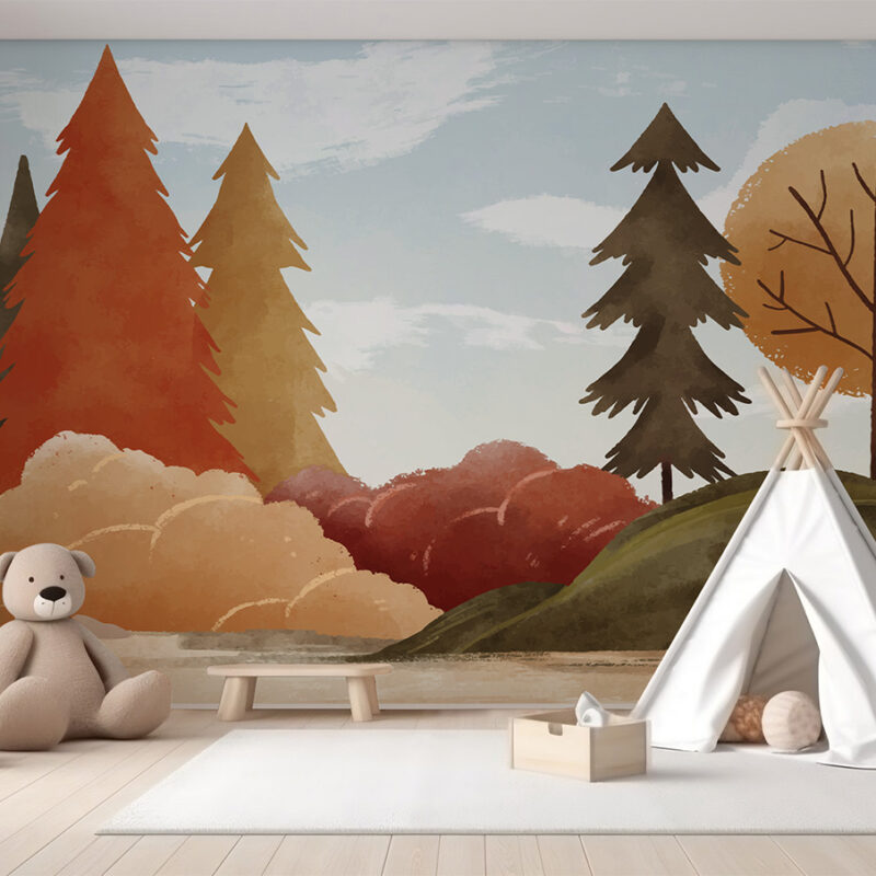 Kindertapete bunter Wald