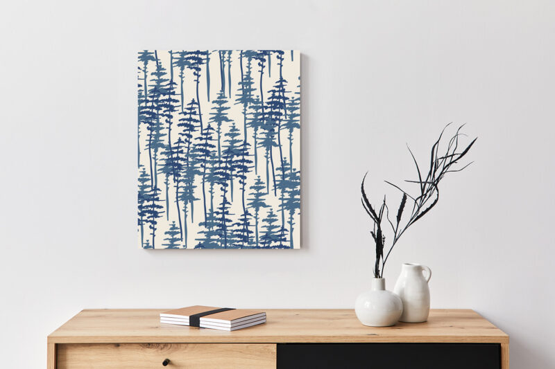 Metallbild_Baummuster_weiß Metallbild Baummuster