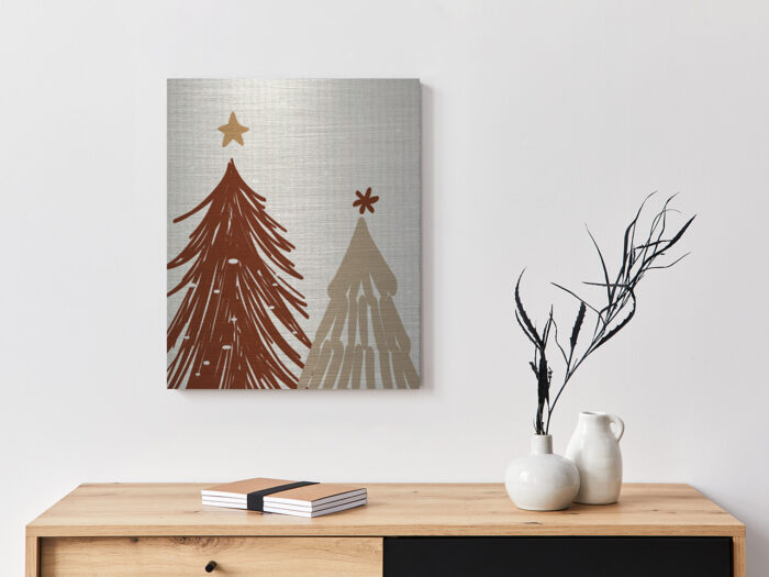 Metallbild_Christmastrees_gebürstet Metallbild Christmastree